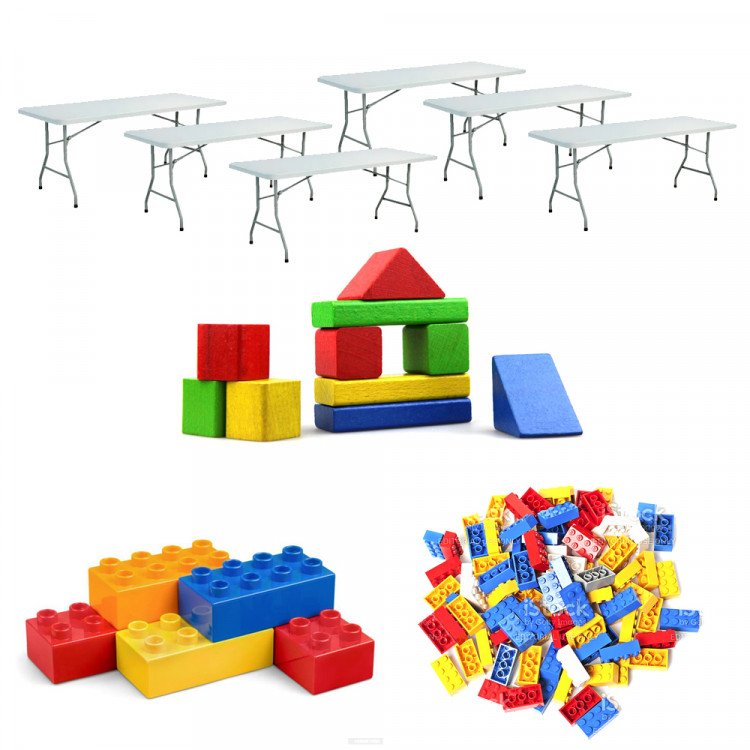 Building Block Table Area for All Ages